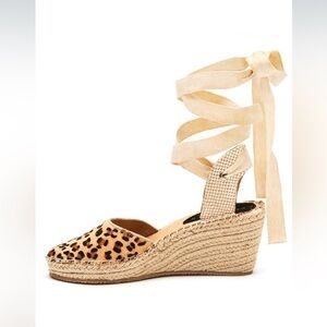 Coconuts by Matisse Leopard Wedges. Espadrille Sandals. Women Sz7 NWT